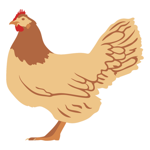 Chicken profile flat PNG Design