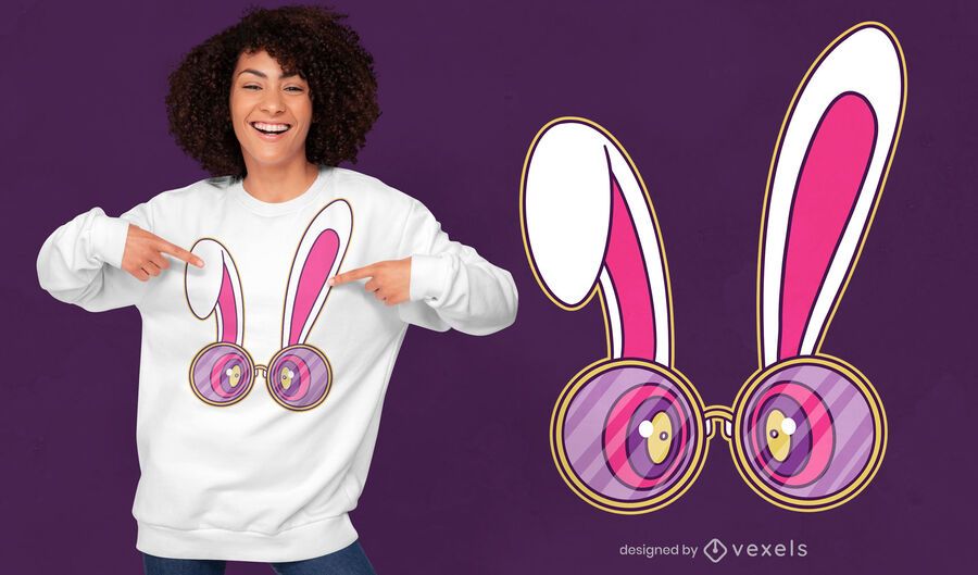 Trippy rabbit glasses t-shirt design Trippy rabbit glasses t-shirt design