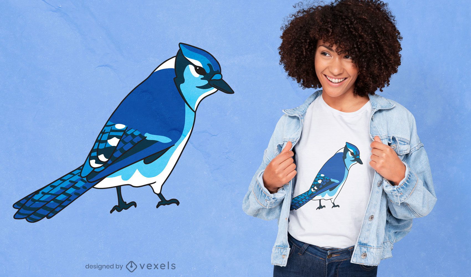 Blue Jay Art Design Flying Blue Jay | Kids T-Shirt