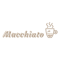 Macchiato label stroke PNG Design
