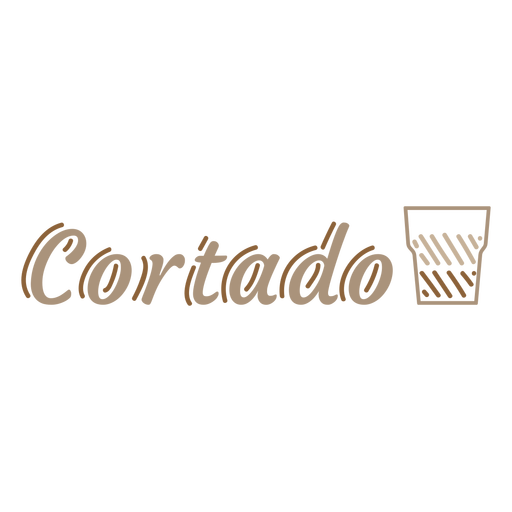 Cortado coffee drink badge PNG Design