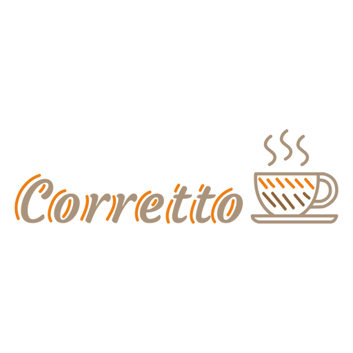 Corretto coffee drink badge PNG Design