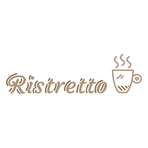 Ristoretto coffee drink badge PNG Design