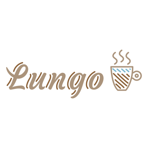 Lungo coffee drink badge PNG Design