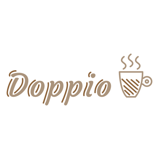Doppio coffee drink badge PNG Design