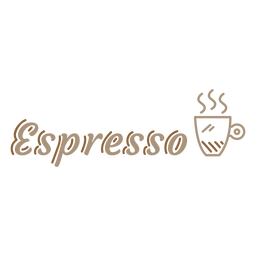 Espresso coffee drink badge PNG Design Transparent PNG