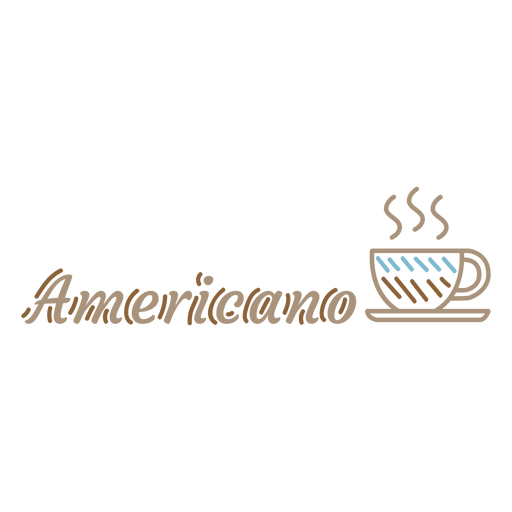 Americano coffee drink badge PNG Design