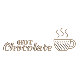 Hot chocolate drink badge PNG Design