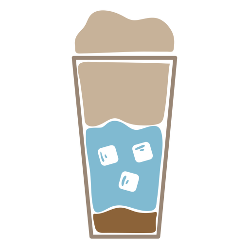 Frappucino color stroke PNG Design