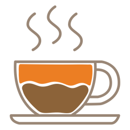 Carajillo coffee color stroke PNG Design