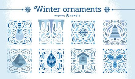Winter ornaments set Winter ornaments set