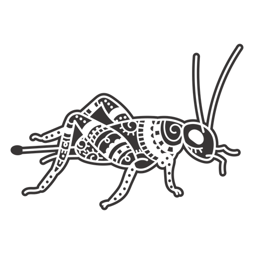 Cricket animal mandala PNG Design