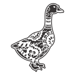 Goose mandala cut out PNG Design