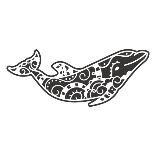 Dolphin mandala cut out PNG Design