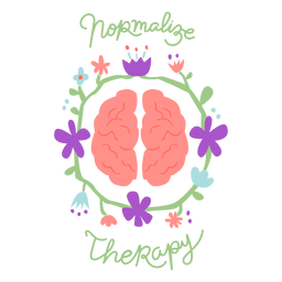 Normalize therapy flat PNG Design