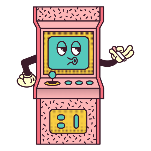 Arcade retro cartoon PNG Design