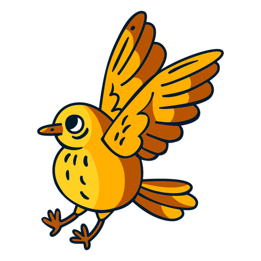 Flying bird color stroke PNG Design