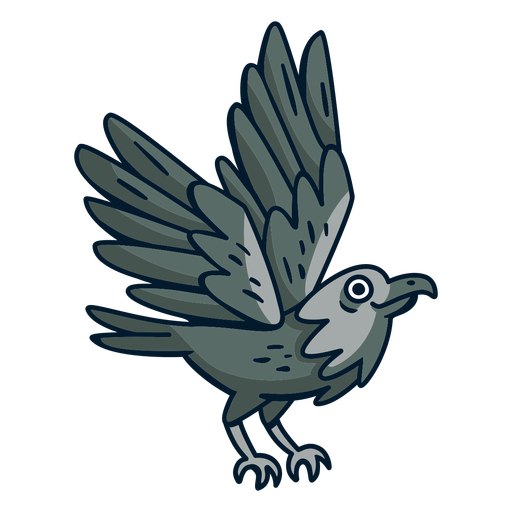 Flying eagle color stroke PNG Design