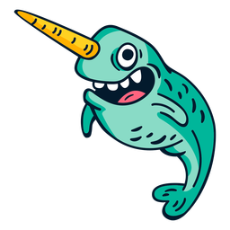 Desenho de narval louco Desenho PNG