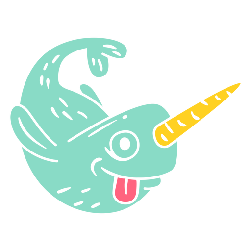 Funny narwhal cut out