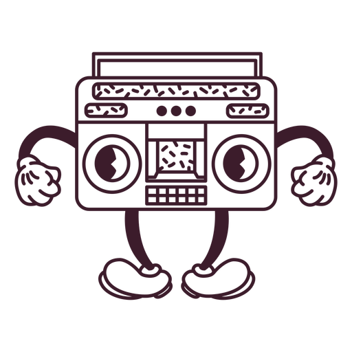 Boombox filled stroke PNG Design