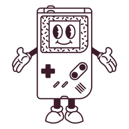 Traço cheio de Gameboy Desenho PNG
