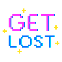 Get lost quote semi flat PNG Design