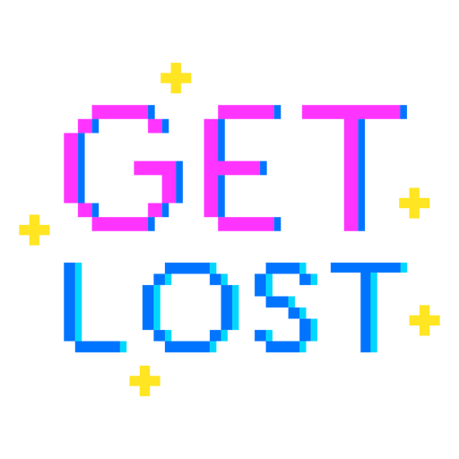 Get lost quote semi flat PNG Design