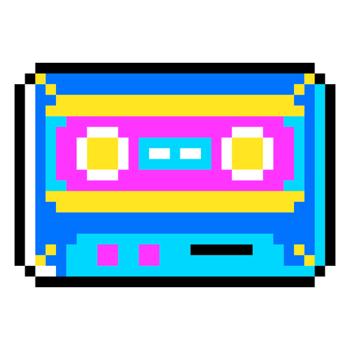 80er PixelArt + Neon Elements - 11 PNG-Design