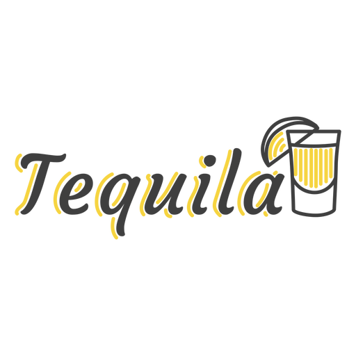 Tequila label color stroke PNG Design