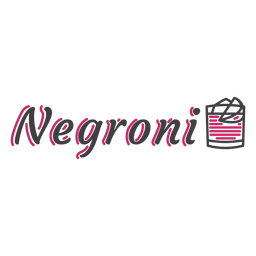 Negroni alcoholic drink badge PNG Design
