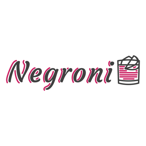 Negroni alcoholic drink badge