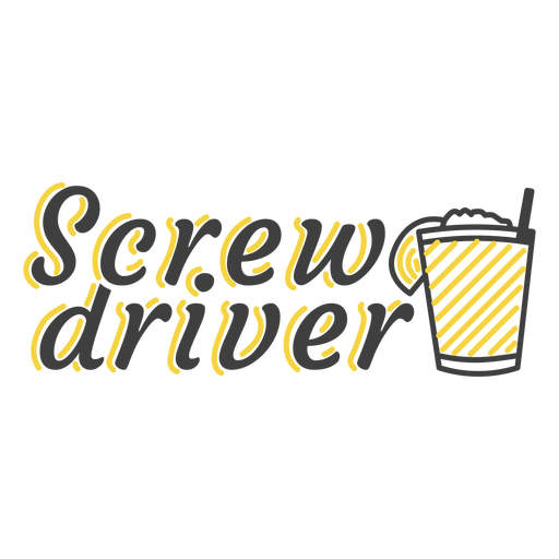 Screw driver drink badge PNG Design
