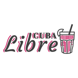 Cuba libre drink badge PNG Design
