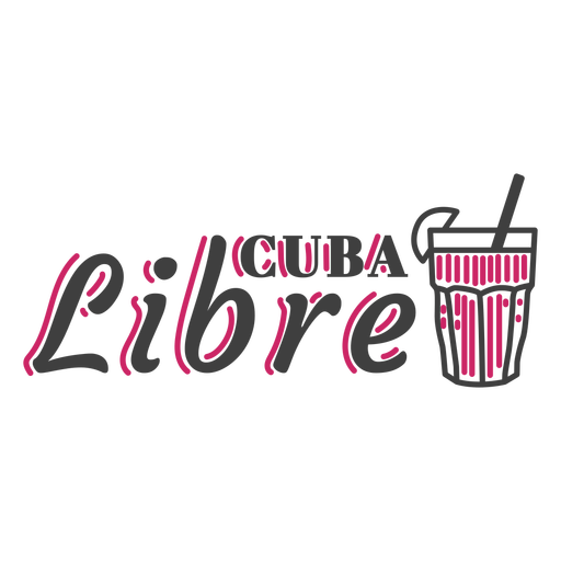 Cuba Libre Getränkeabzeichen PNG-Design