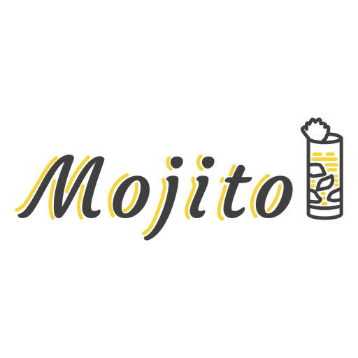 Mojito alcoholic drink badge PNG Design