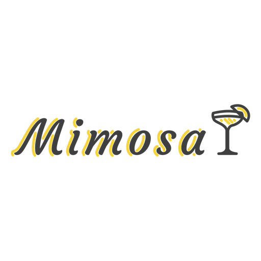 Mimosa alcoholic drink badge PNG Design