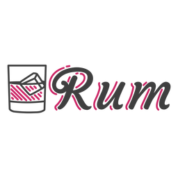Rum alcoholic drink badge PNG Design Transparent PNG
