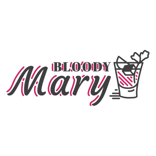 Bloody mary alcoholic drink badge