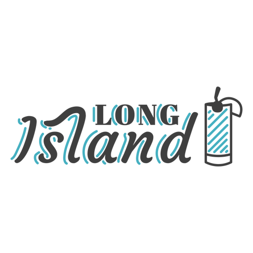 Long island alcoholic drink badge PNG Design