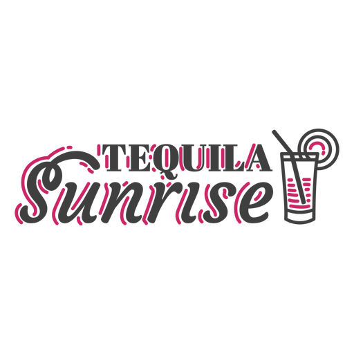 Tequila sunrise alcoholic drink PNG Design