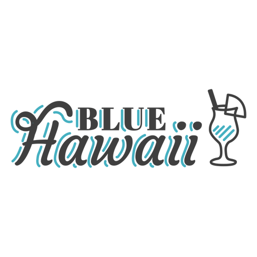 Blue hawaii alcoholic drink badge PNG Design
