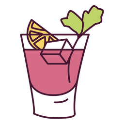 Pink cocktail drink