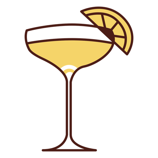 Margarita cocktails color stroke PNG Design