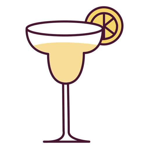 Margarita cocktail color stroke PNG Design