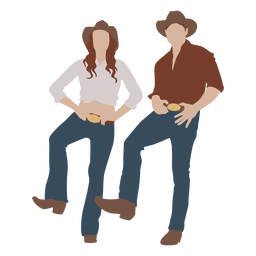 Country dance flat PNG Design Transparent PNG
