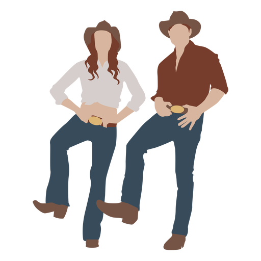 Country dance flat PNG Design