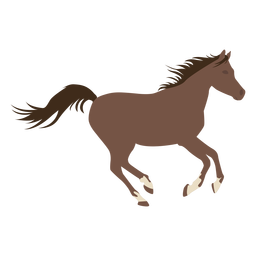 Horse Galloping Flat PNG & SVG Design For T-Shirts