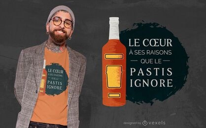 French drink pastis quote t-shirt design