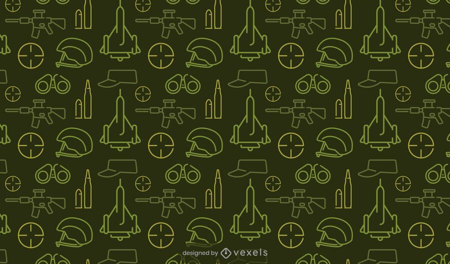 Military elements green pattern design Military elements green pattern design